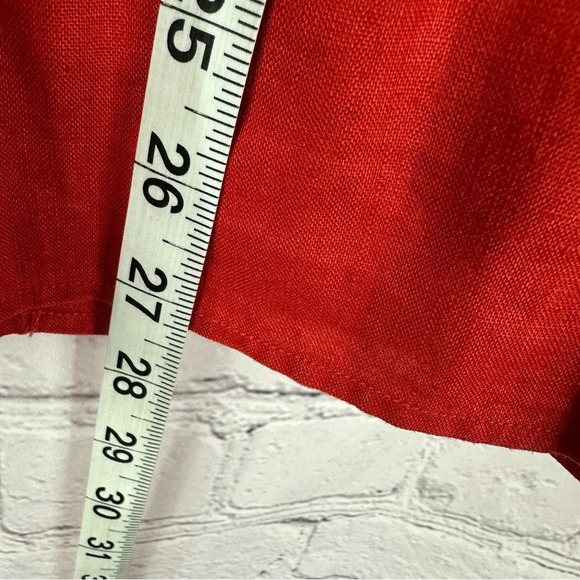 Lauren ralph lauren linen red long sleeve top sz 2X XXL - Picture 6 of 8